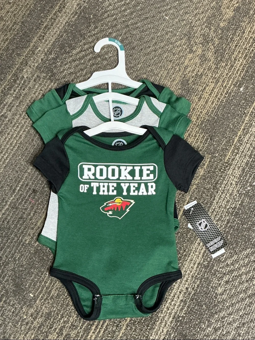3-Piece Minnesota Wild Onesie Set